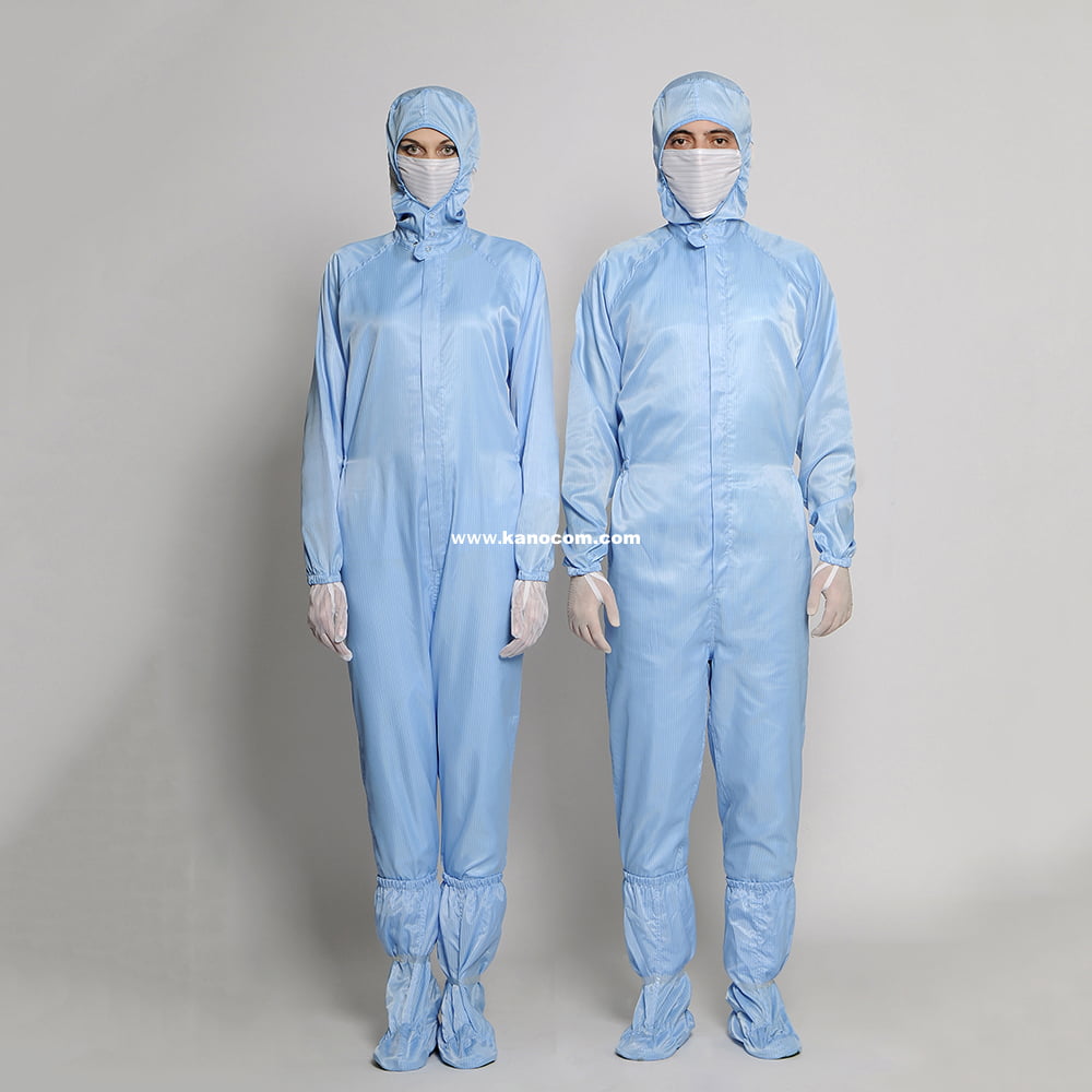 Áo mũ liền quần phòng sạch - Tĩnh điện 6